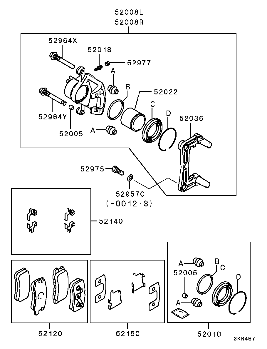 MAZDA MN102628 - Bremsbelagsatz, Scheibenbremse parts5.com