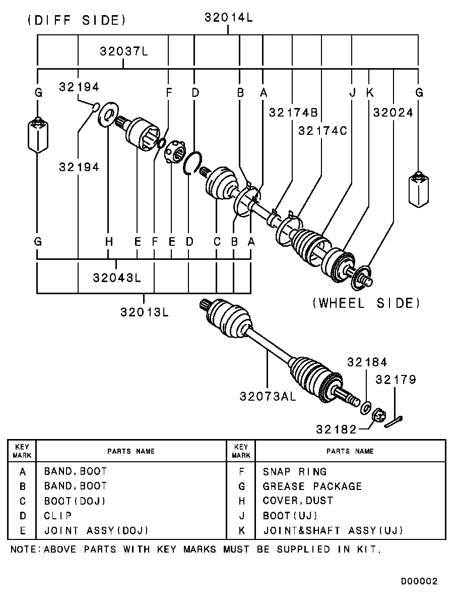 Mitsubishi MR528709 - Manžetna, pogonsko vratilo parts5.com