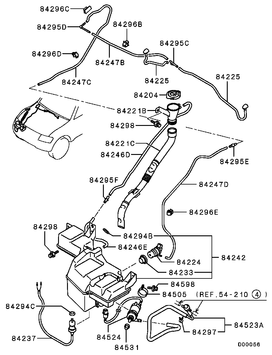 Mitsubishi MN117943 - Pompa de apa,spalare parbriz parts5.com