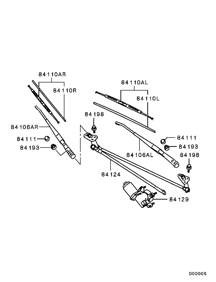 Mitsubishi 8250A011 - Lamela stergator parts5.com