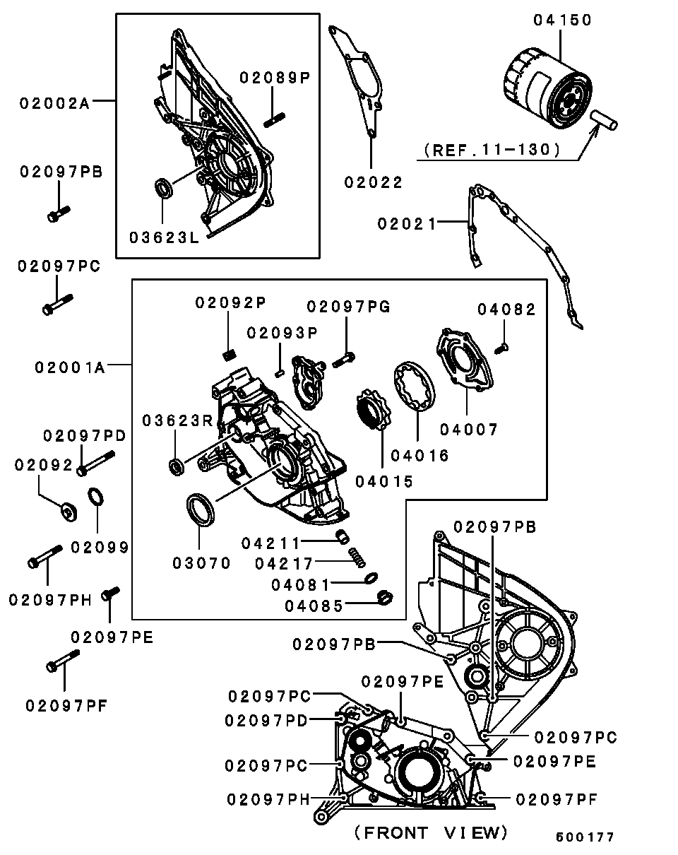 Mitsubishi MD326489 - Ölfilter parts5.com