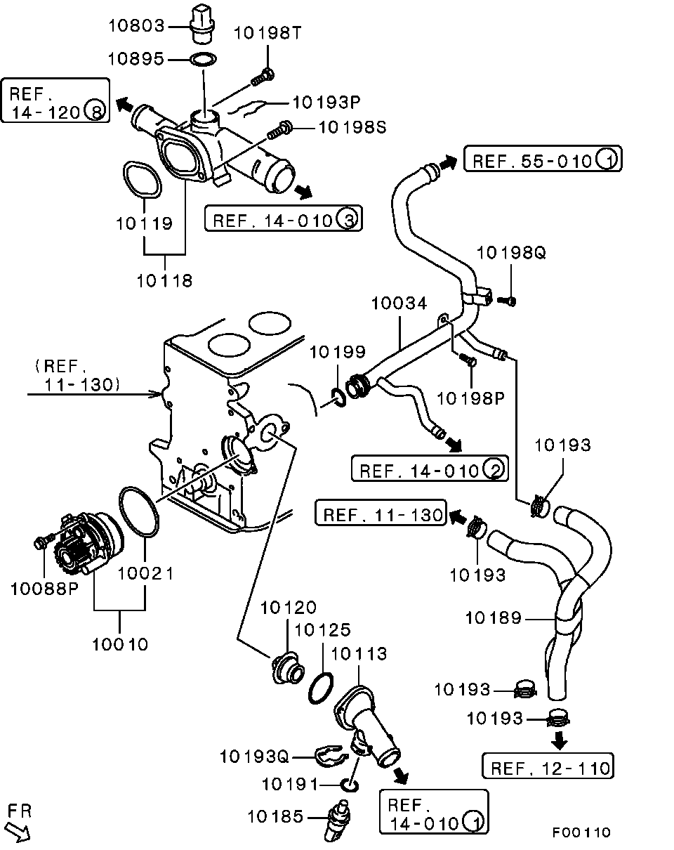 Mitsubishi MN-980152 - Senzor,temperatura lichid de racire parts5.com