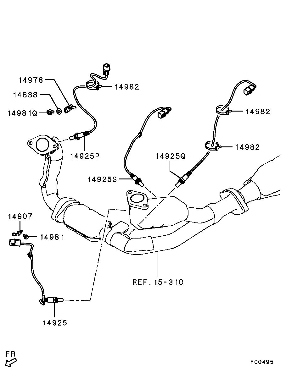 Mitsubishi MR578113 - Αισθητήρας λάμδα parts5.com