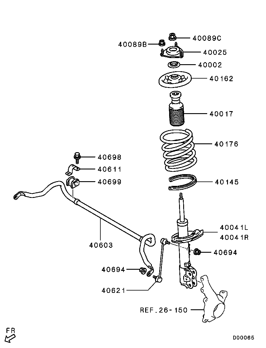 Mitsubishi 4060A174 - Amortisör parts5.com