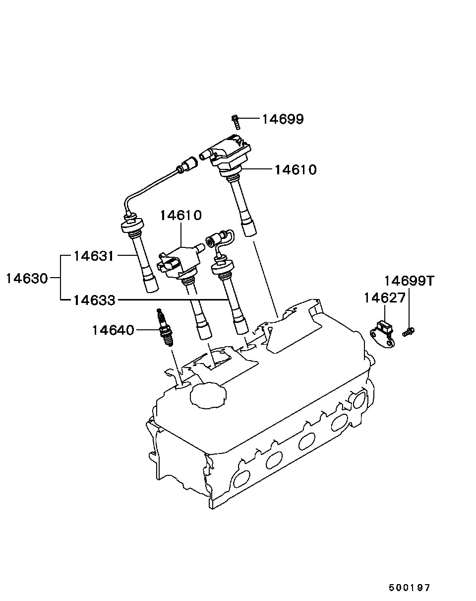 Mitsubishi MS 851 728 - Zapaľovacia sviečka parts5.com