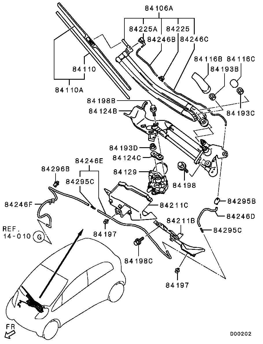 Mitsubishi 8250A526 - Stieracia liżta parts5.com