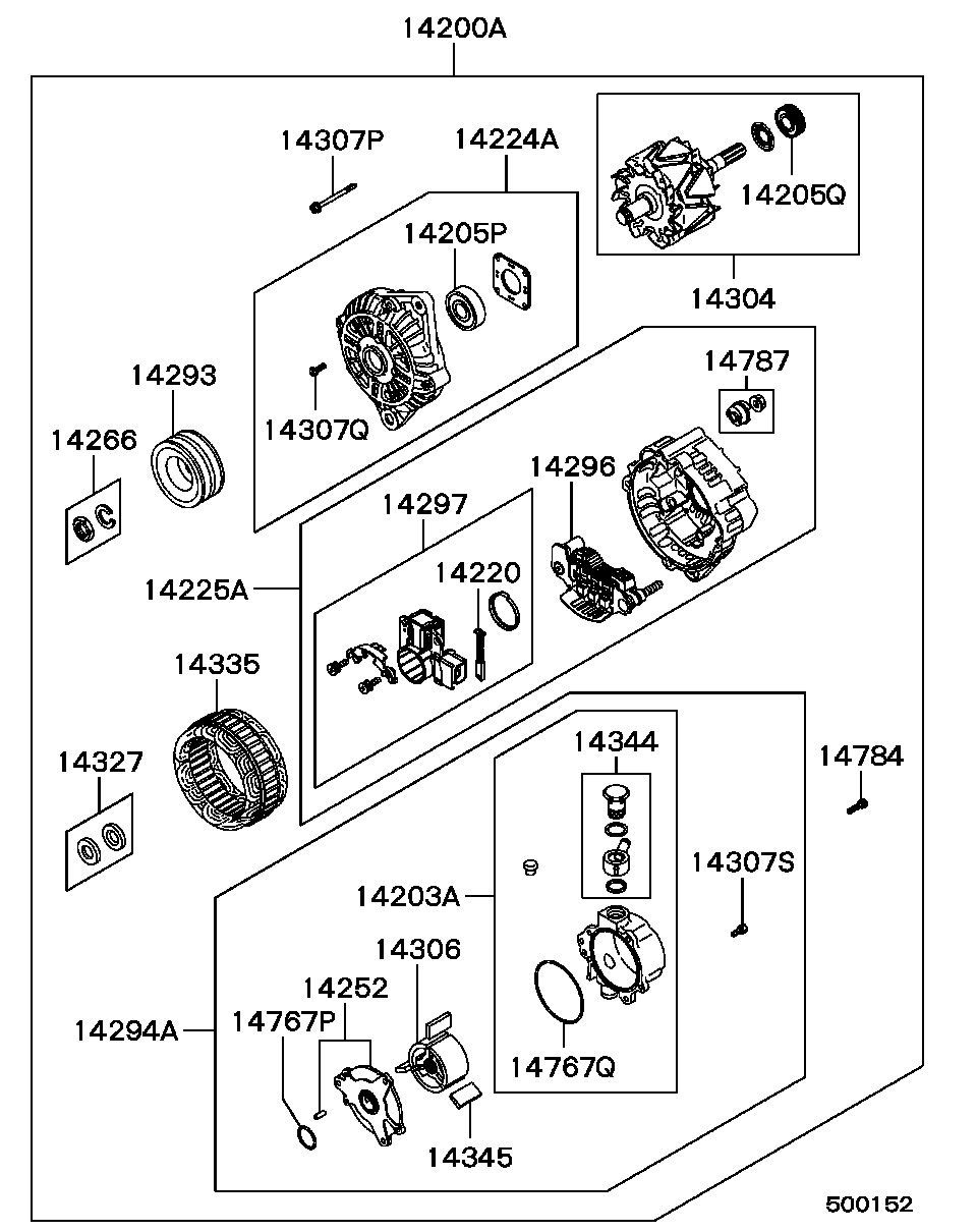 Mitsubishi MD 320354 - Generator / Alternator parts5.com