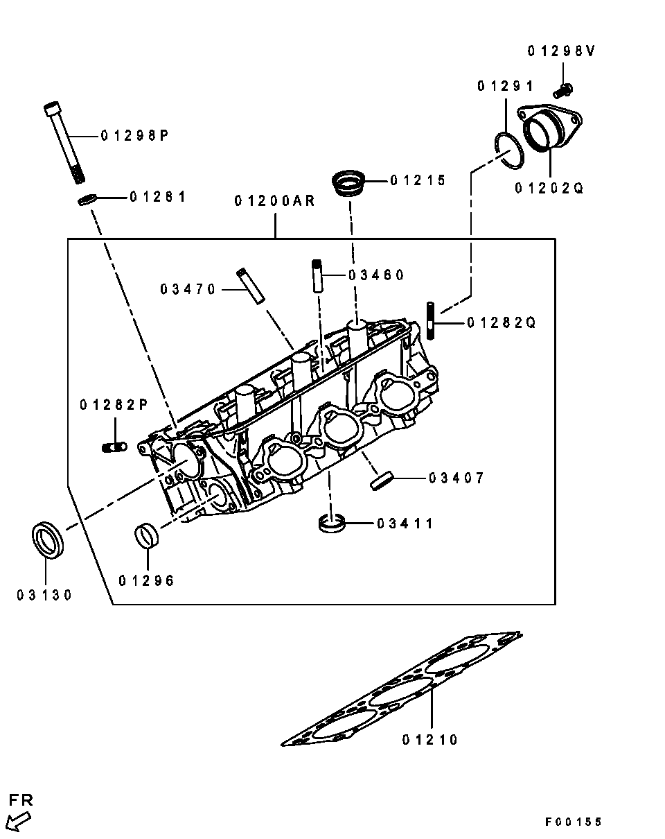 Mitsubishi MN176208 - Gasket, intake manifold parts5.com