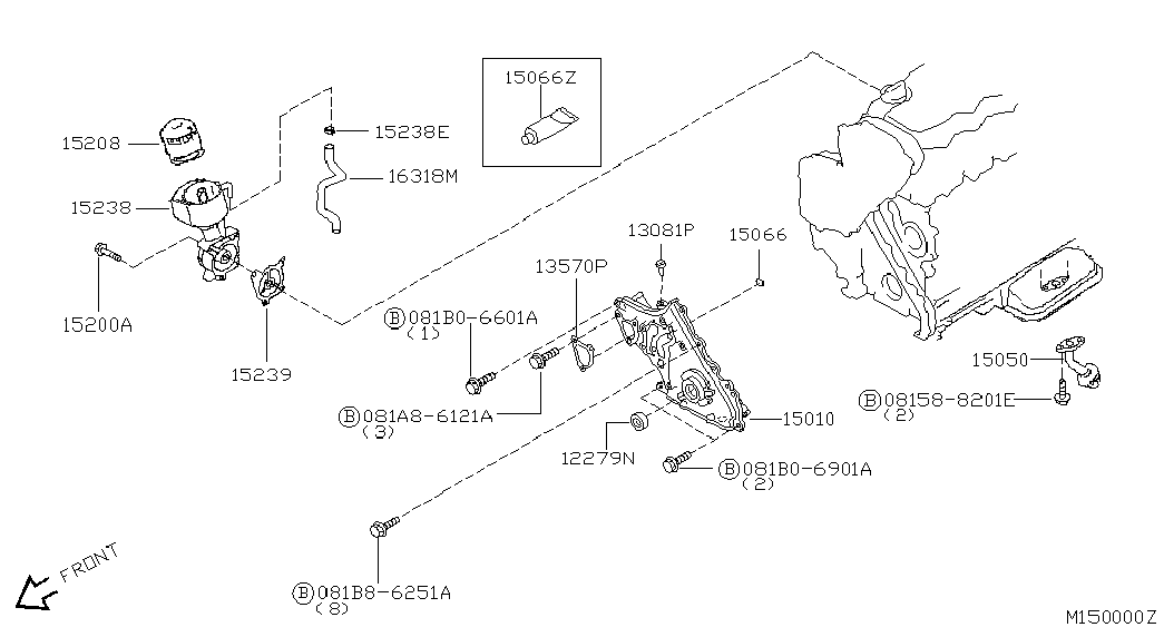 NISSAN 15010-EB30A - Oil Pump parts5.com