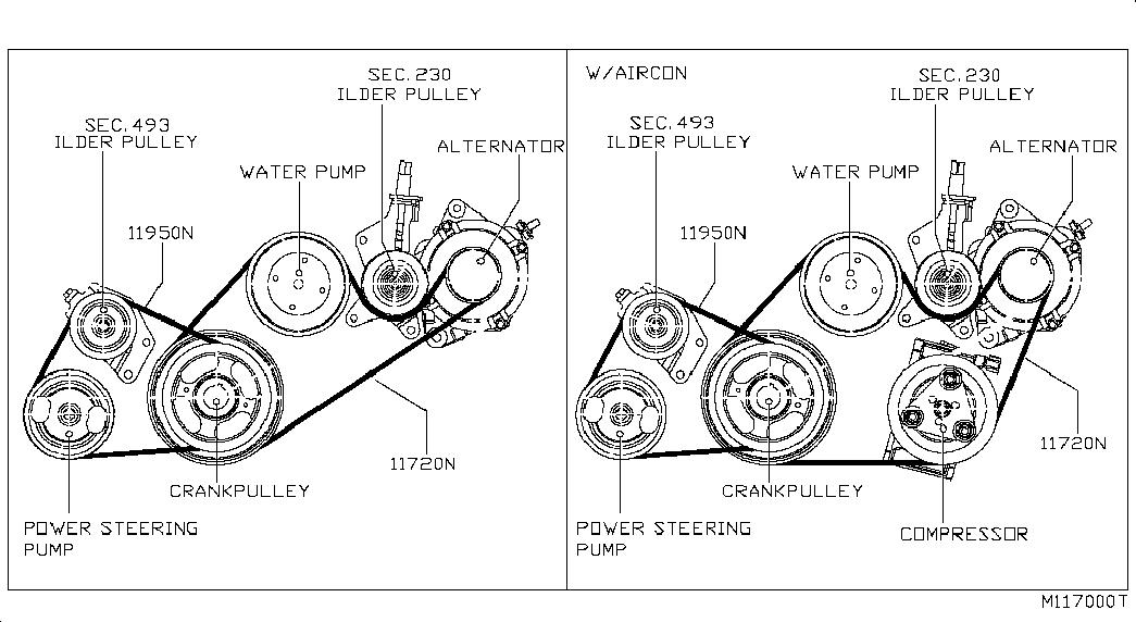 NISSAN 11950EB300 - Moniurahihna parts5.com