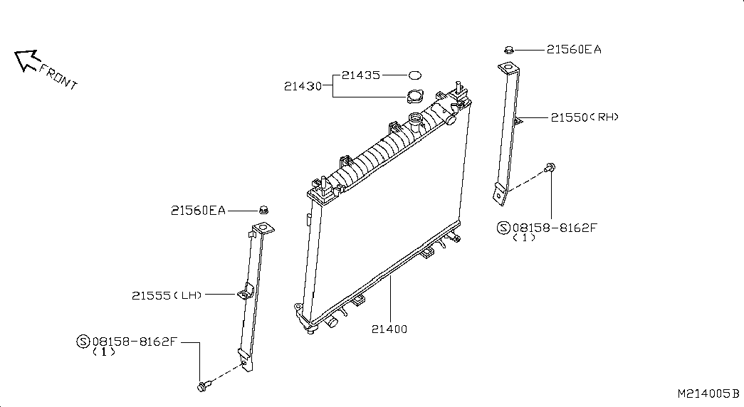 NISSAN 21430-VB310 - Tapa, radiador parts5.com