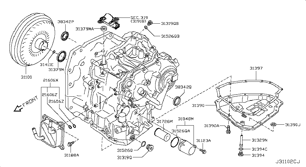 RENAULT 31 72 63J X0A - Filtru hidraulic, cutie de viteze automata parts5.com