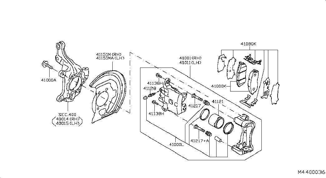 NISSAN D10601KA1A - Brake Pad Set, disc brake parts5.com