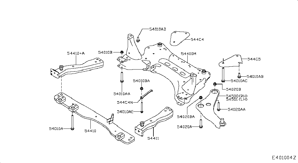 RENAULT 54501-4EA0B - Bush of Control / Trailing Arm parts5.com