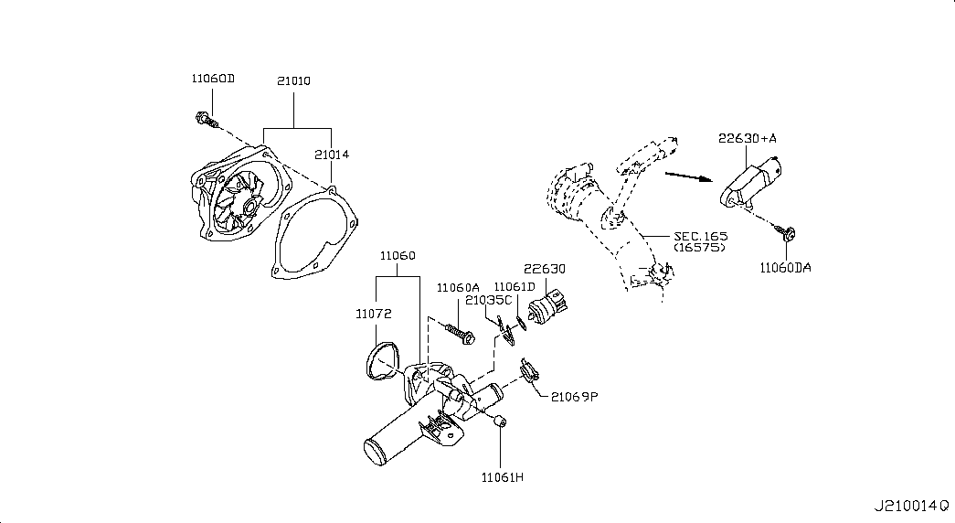 NISSAN 22630-00Q2H - Датчик, температура на охладителната течност parts5.com