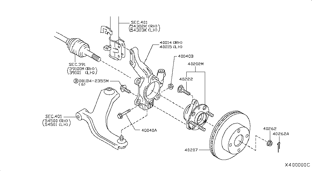 NISSAN 40202-EM00A - Set rulment roata parts5.com