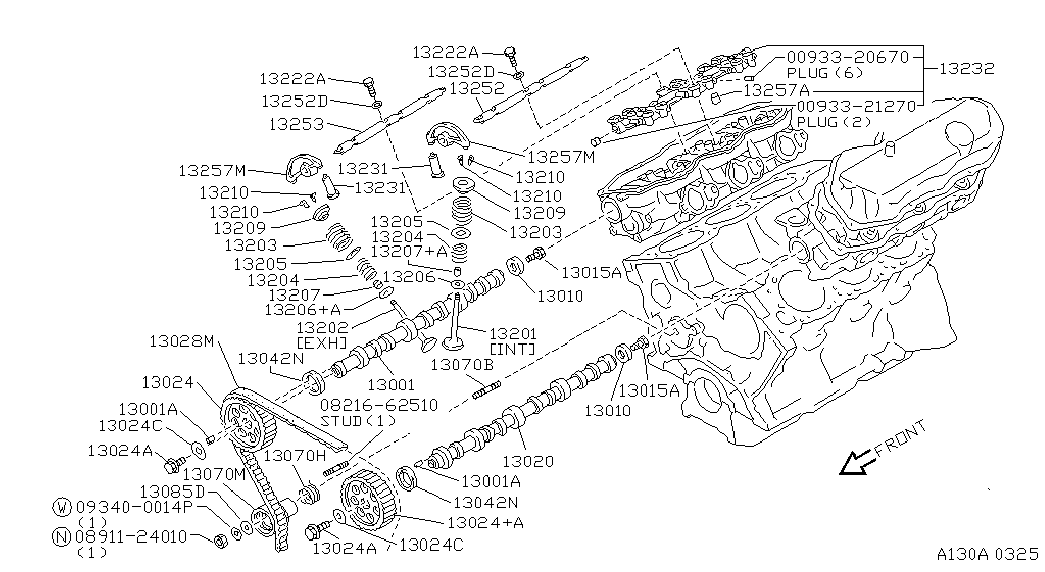 NISSAN 13042-D0100 - Simering, ax cu came parts5.com