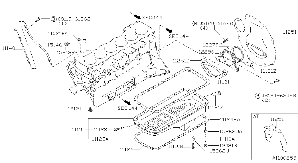 NISSAN 12279-5L300 - Těsnicí kroužek hřídele, klikový hřídel parts5.com