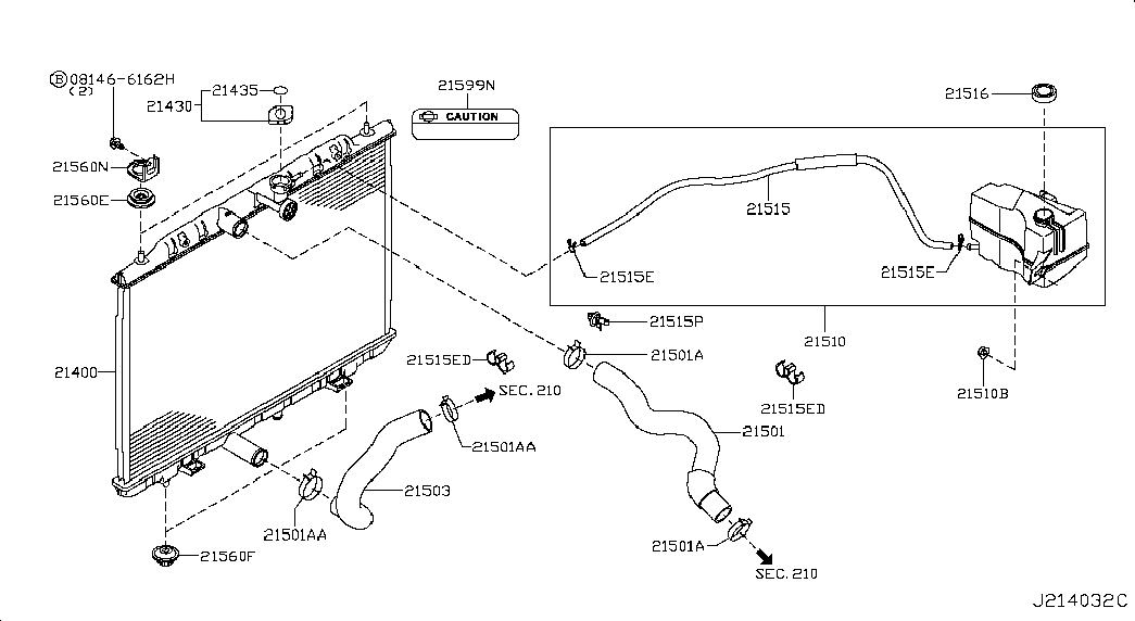 NISSAN 21430-7997B - Τάπα κλεισίματος, ψύκτης parts5.com