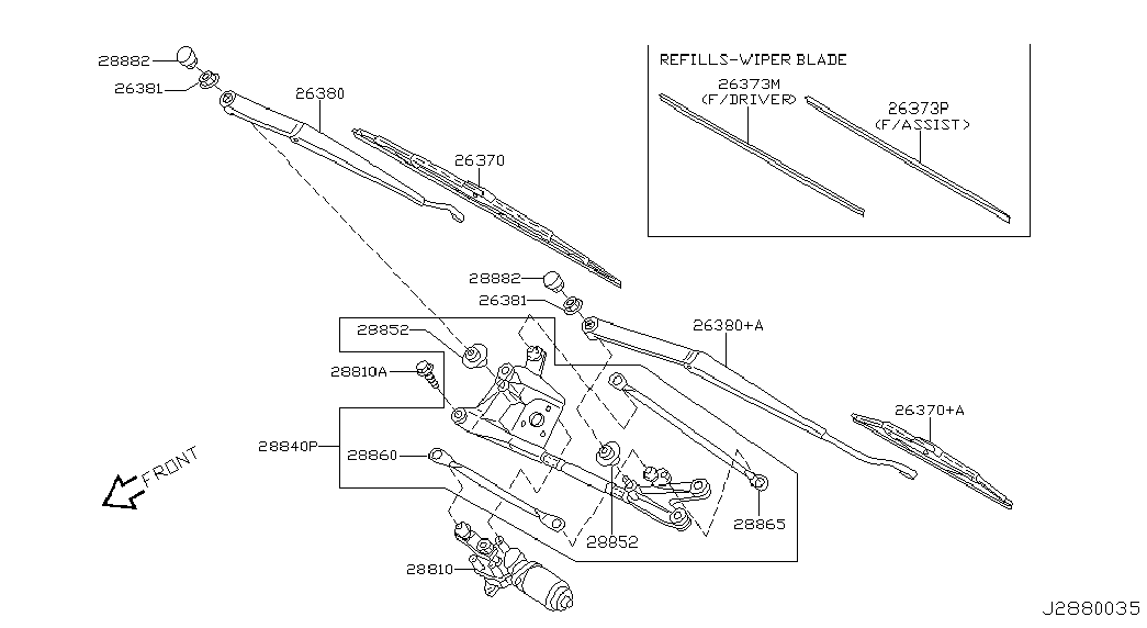 NISSAN 28890-8H310 - Щетка стеклоочистителя parts5.com