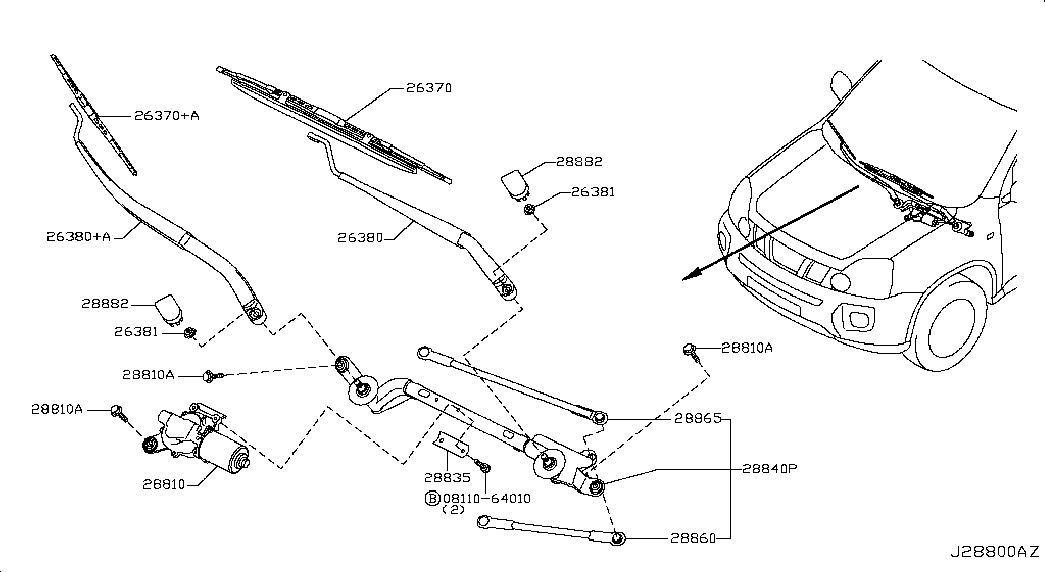 NISSAN 28890JG410 - Pyyhkijänsulka parts5.com