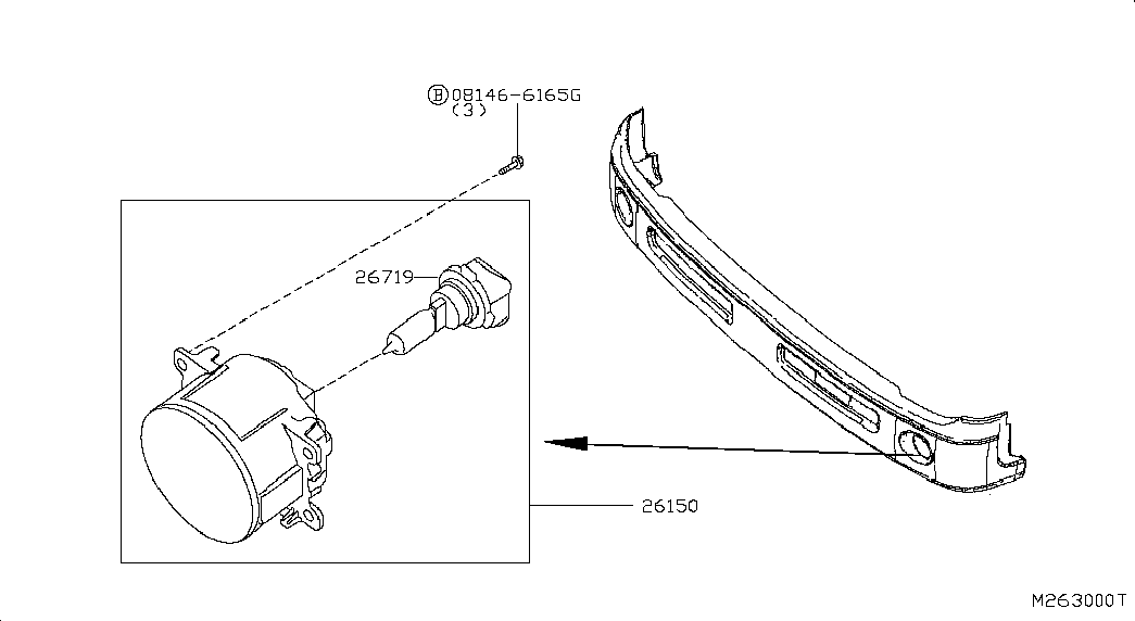 NISSAN 26296-89947 - Bulb, cornering light parts5.com