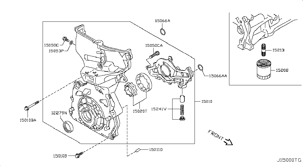 NISSAN 15208-4A00A - Olejový filtr parts5.com