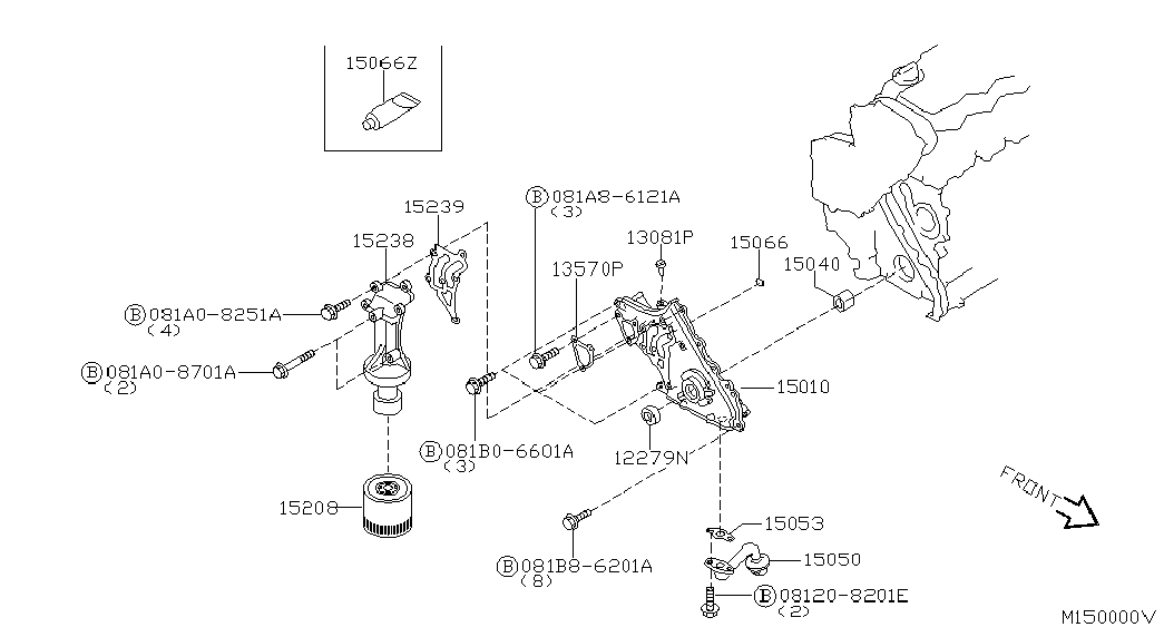 NISSAN 15208-BN300 - Oil Filter parts5.com