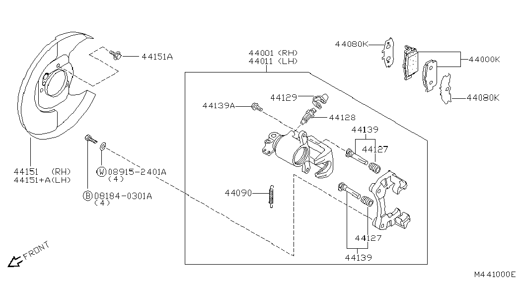 NISSAN 44001-BU00A - Etrier frana parts5.com