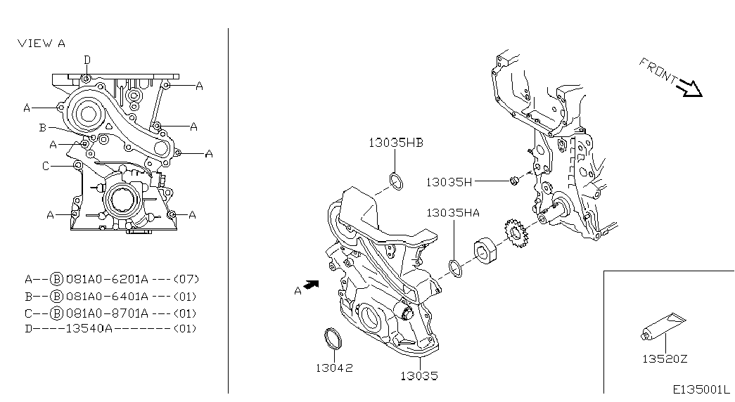 NISSAN 13510-10Y13 - Tömítőgyűrű, vezérműtengely parts5.com