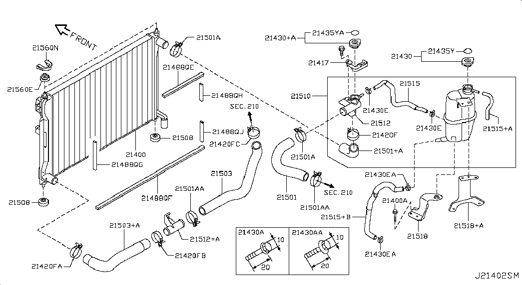 NISSAN 21430-C991A - Buson,radiator parts5.com