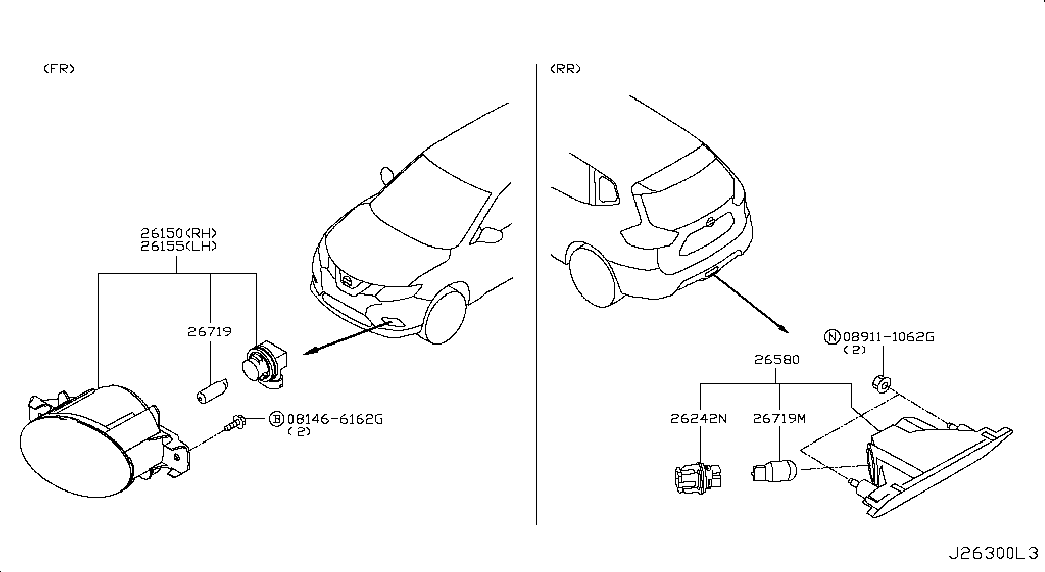 NISSAN B6296-89947 - Λυχνία, προβολέας στροφής parts5.com