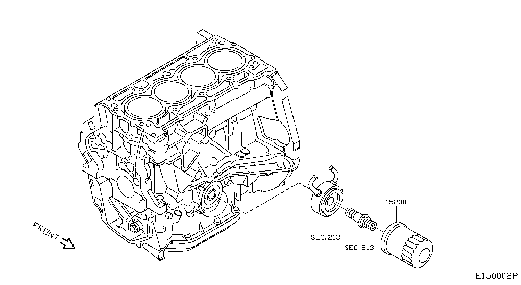 Infiniti 152089F60A - Filtru ulei parts5.com