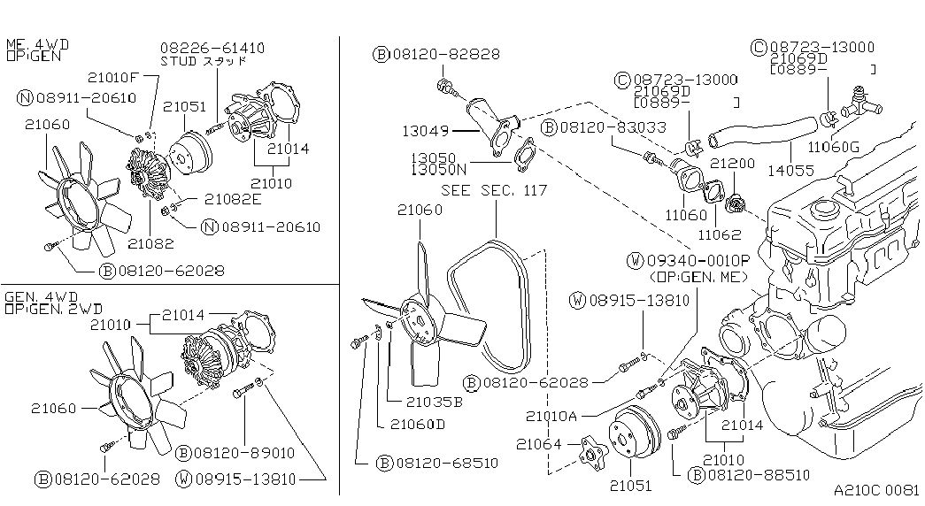 NISSAN 21200-V0206 - Termosztát, hűtőfolyadék parts5.com