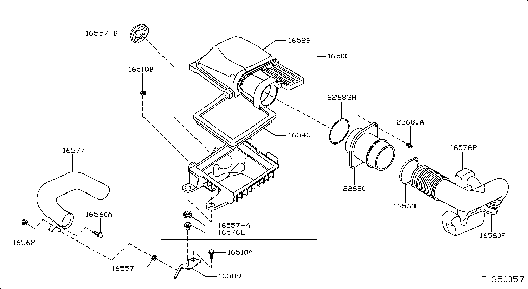 NISSAN 16546-3VD0A - Luftfilter parts5.com