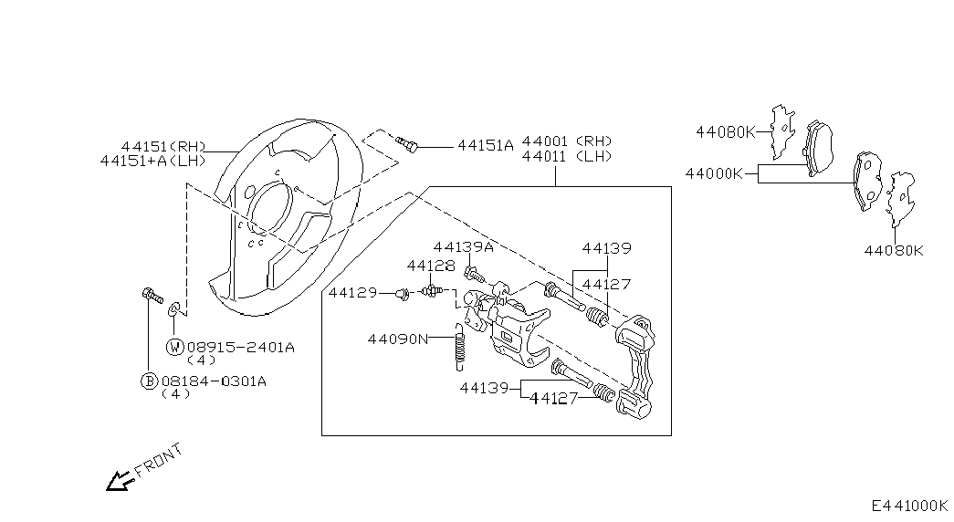 NISSAN 44001BM40A - Zacisk hamulca parts5.com