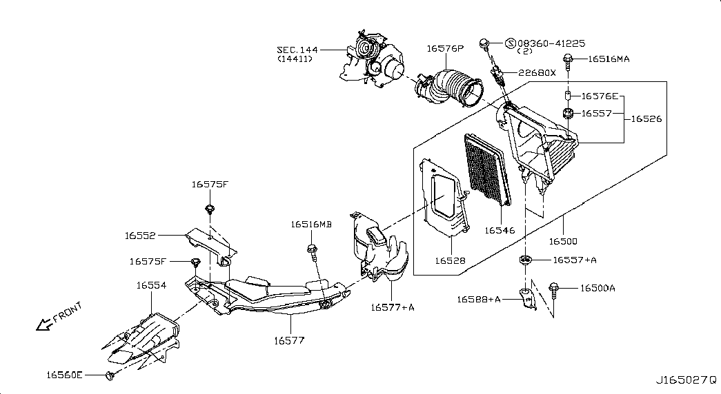 NISSAN 16546-4BD0C - Filtru aer parts5.com