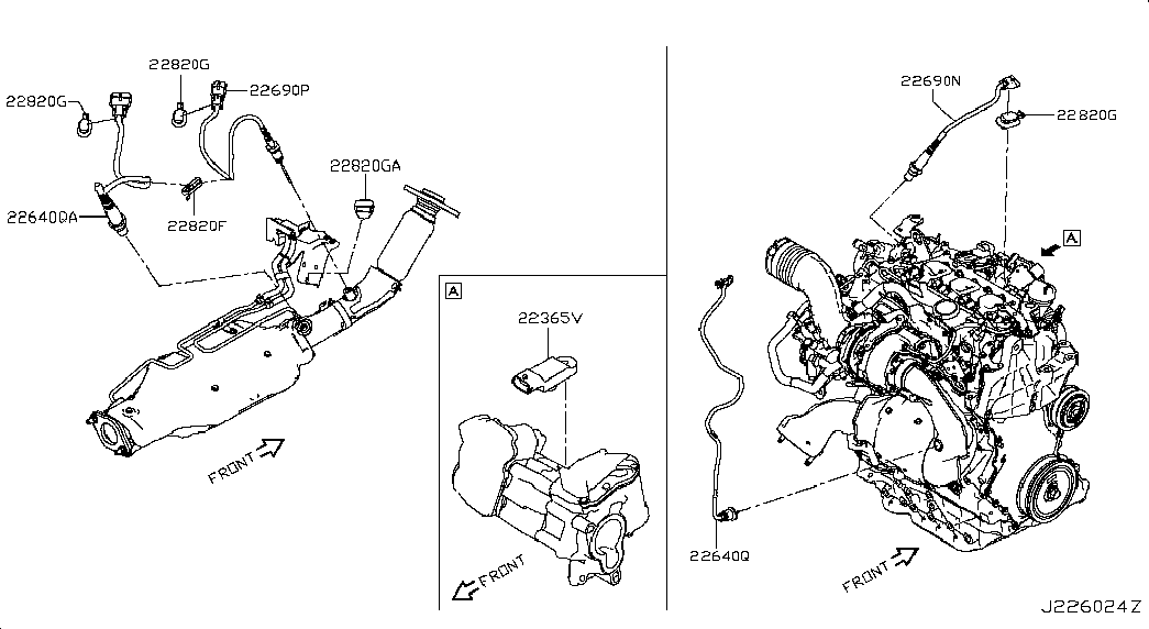 NISSAN 2269300Q0B - Lambda Sensor parts5.com