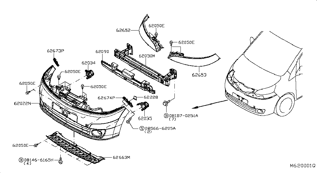 NISSAN F2022-3LGAH - Parachoques parts5.com