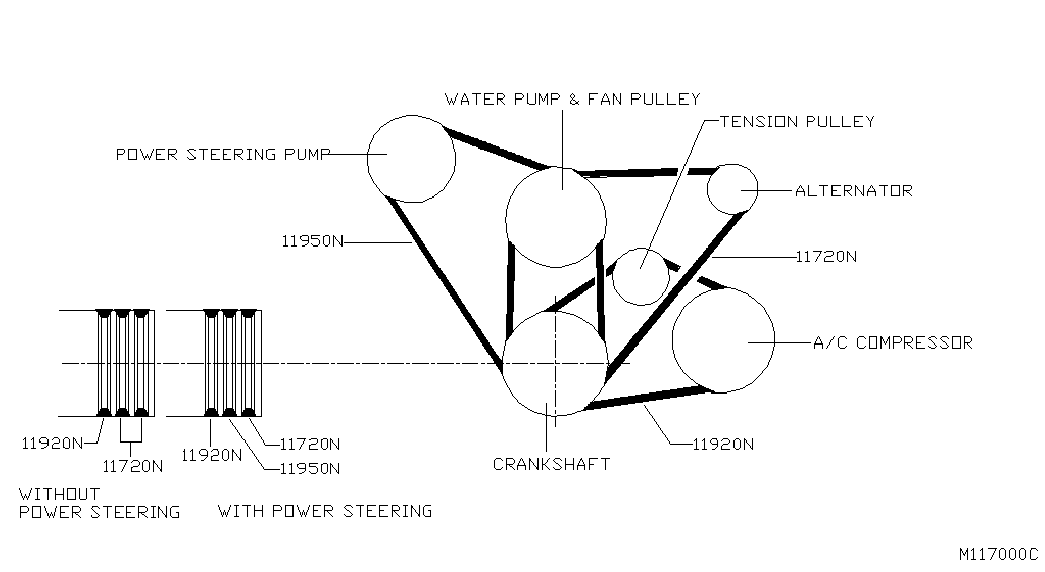 FORD 11950-G2401 - Klinasti kaiš parts5.com