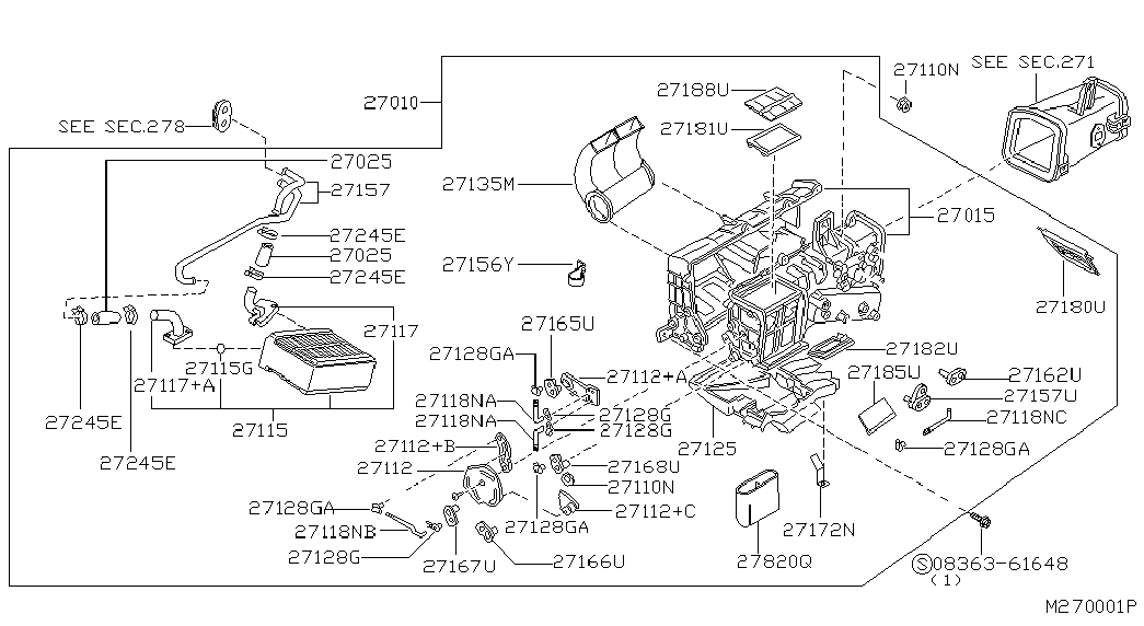 NISSAN 27140-7F001 - Wymiennik ciepła, ogrzewanie wnętrza parts5.com