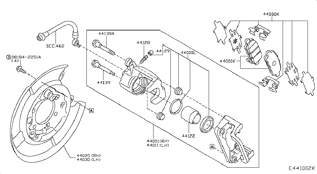 NISSAN D40603NK0A - Brake Pad Set, disc brake parts5.com