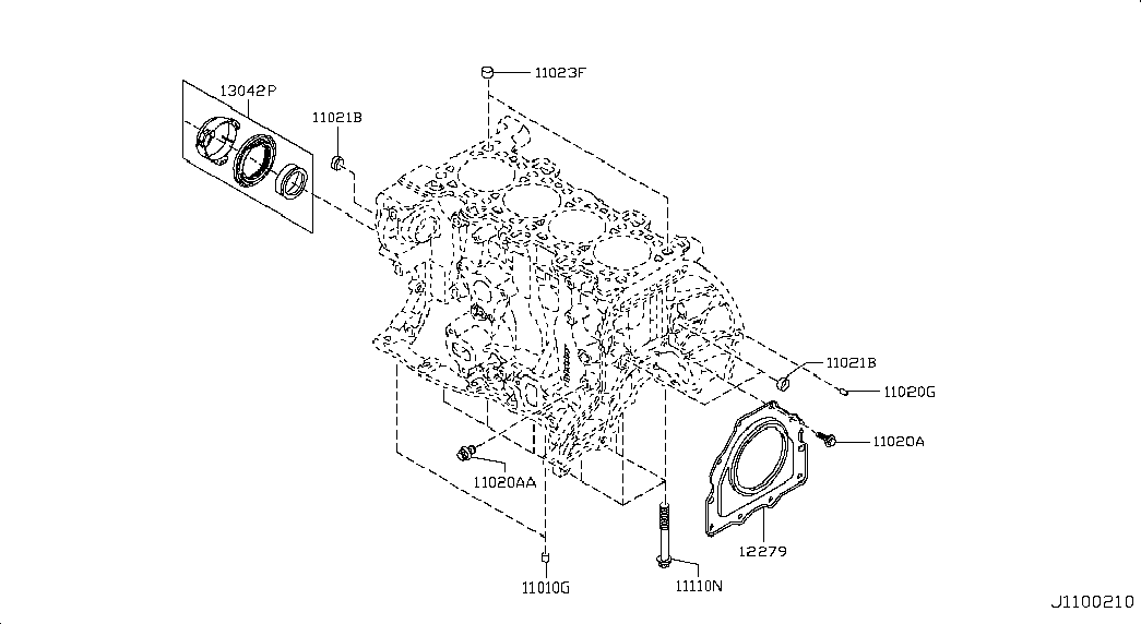 NISSAN 13510-00Q0A - Shaft Seal, crankshaft parts5.com