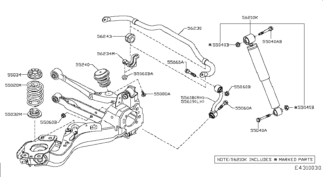 NISSAN 55034-JD00A - Saiba arc parts5.com