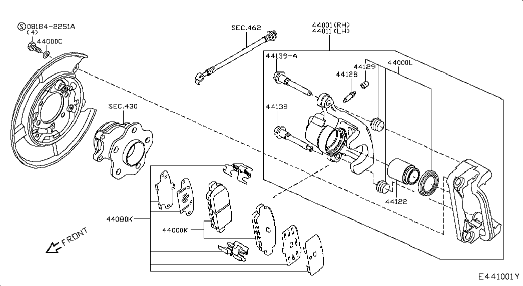 NISSAN D4060-JA00A - Bremsbelagsatz, Scheibenbremse parts5.com