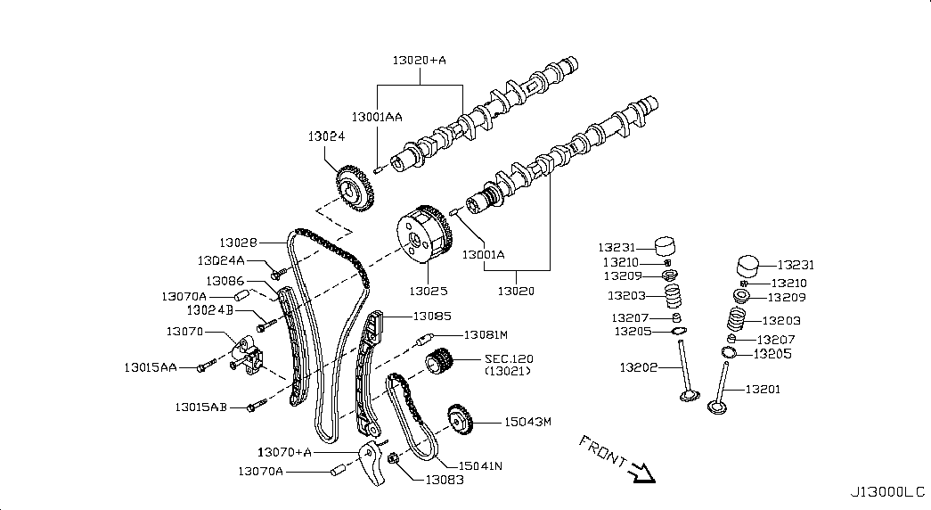 NISSAN 13028-ED000 - Sada rozvodového řetězu parts5.com