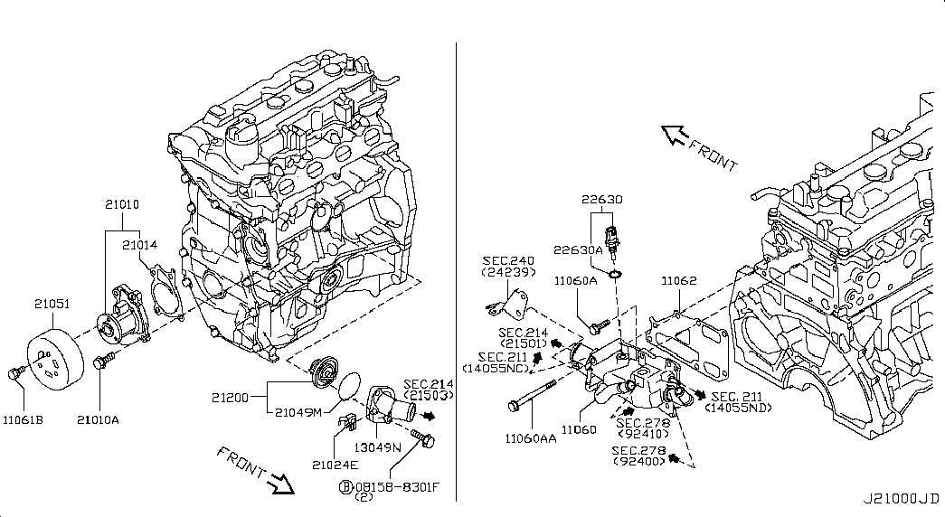 NISSAN 21200ED00A - Termostat, hladilno sredstvo parts5.com