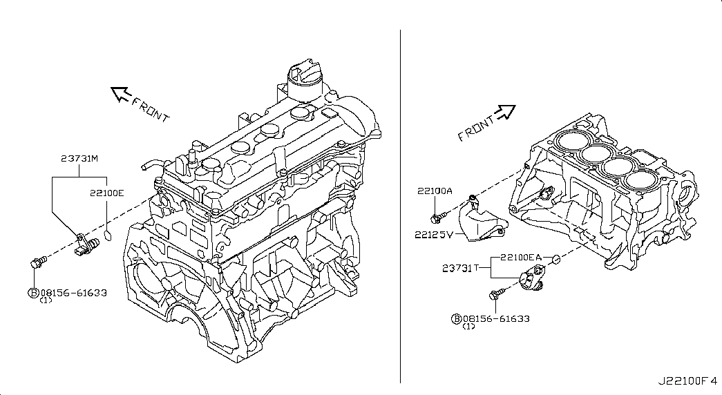 NISSAN 23731 ED01A - Sensor, crankshaft pulse parts5.com