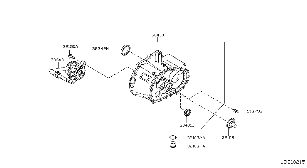 NISSAN 306A0-JA60D - Central Slave Cylinder, clutch parts5.com