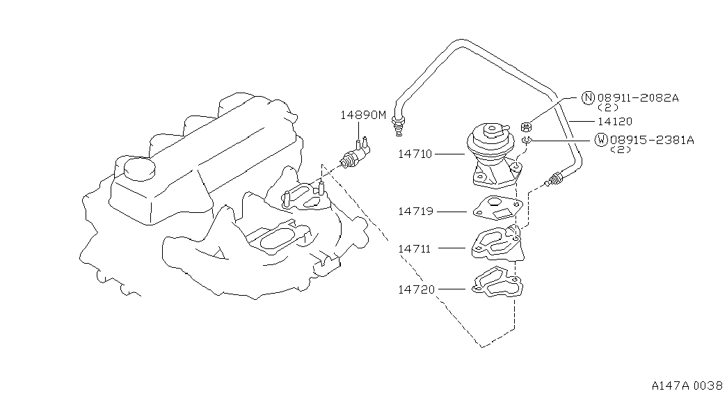 NISSAN 14719W0401 - Уплътнение, термостат parts5.com